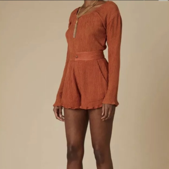 Savannah Morrow the Label Rum Top in Papaya $175 - Picture 1 of 4